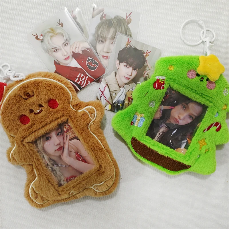 Kpop Idol Photo Card Holder Christmas Style Postcard Display Frame Album Collection Card Lomo Card Holder Card Case