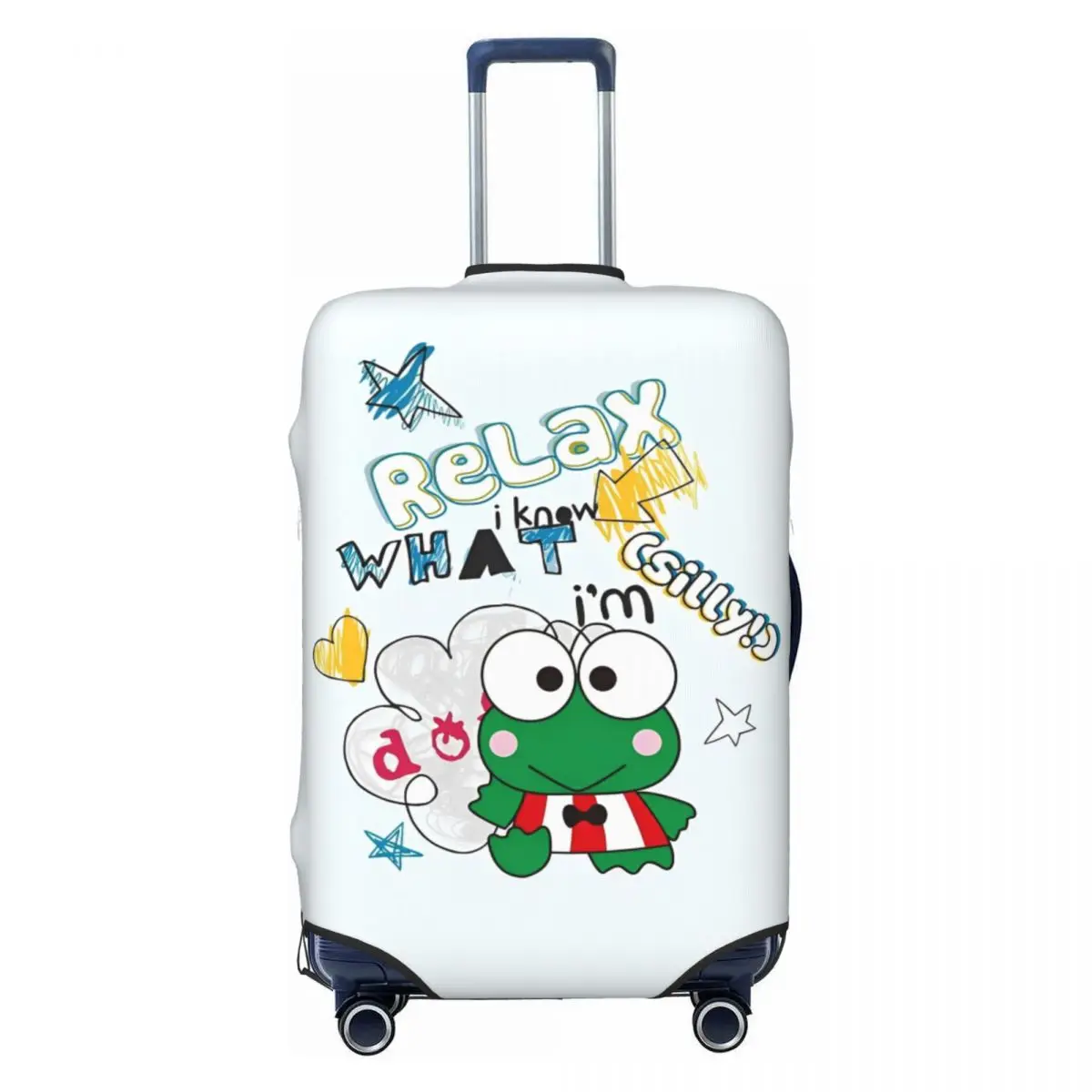 

Keroppi Anime Character Suitcase Cover Flight Cruise Trip Useful Luggage Case Protection