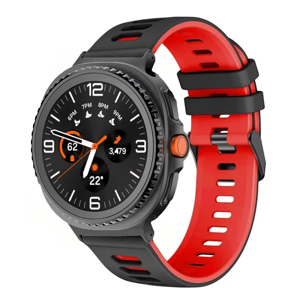 حزام رياضي من السيليكون لساعة سامسونج جالاكسي 8 44 مللي متر 40 مللي متر كلاسيكي 46 مللي متر سوار قابل للتنفس لساعة جالاكسي الترا 2025 47 مللي متر