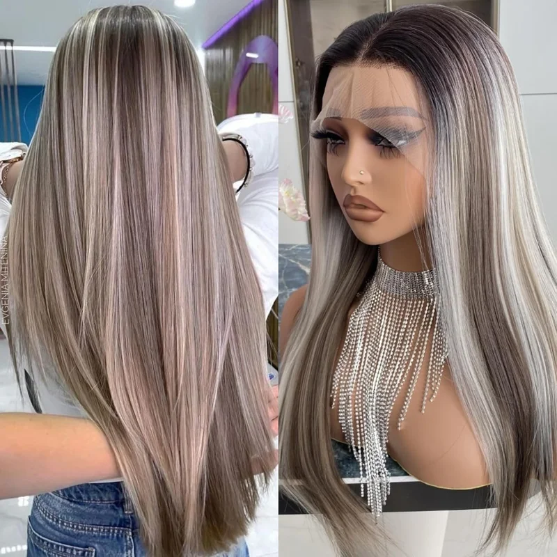 HUMAN HAIR BLEND LACE FRONT WIGS
