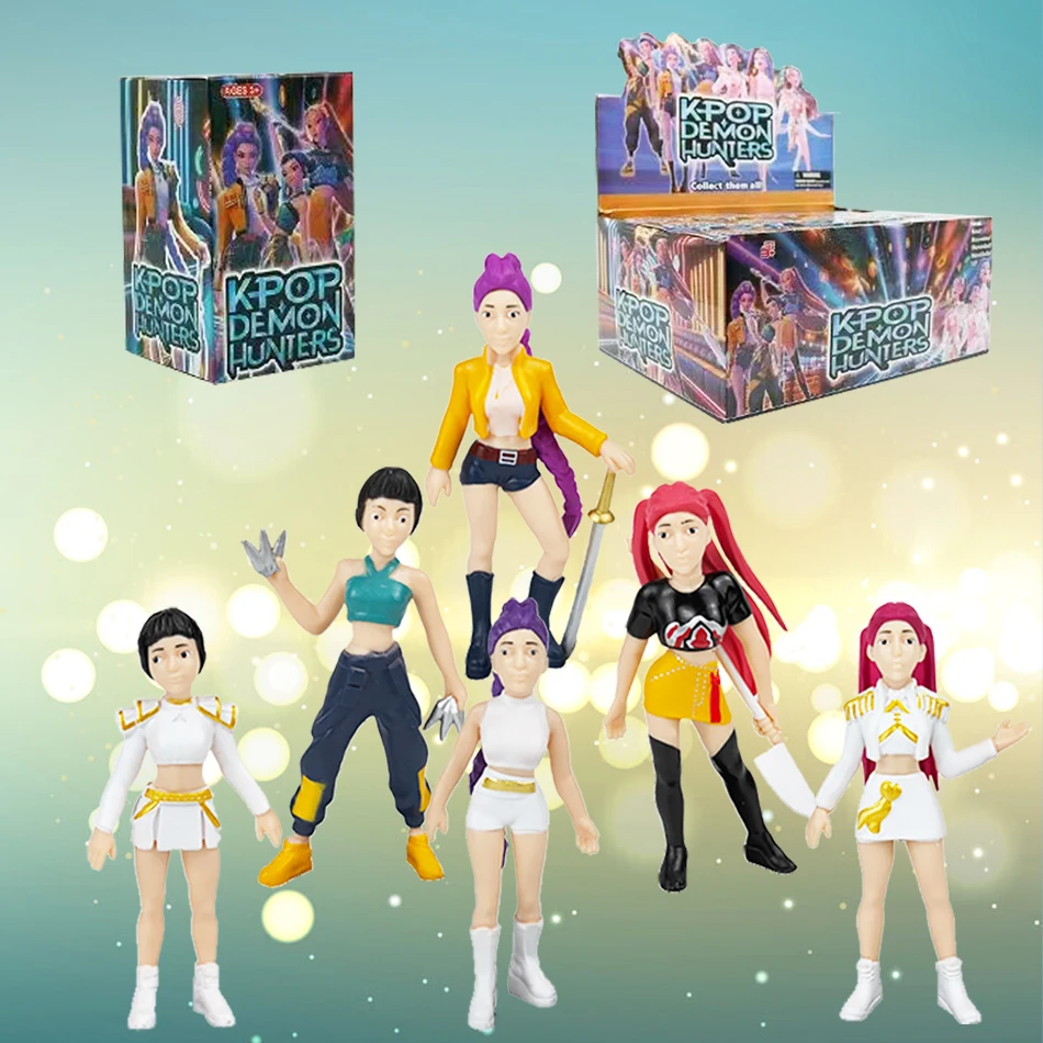 

Kpop Demon Hunters Фигурка K Pop Demon Hunters Box Huntrix Фигурка Игрушка Derpys Tiger Rumi Mira Zoey Sussy Фигурка Орнамент