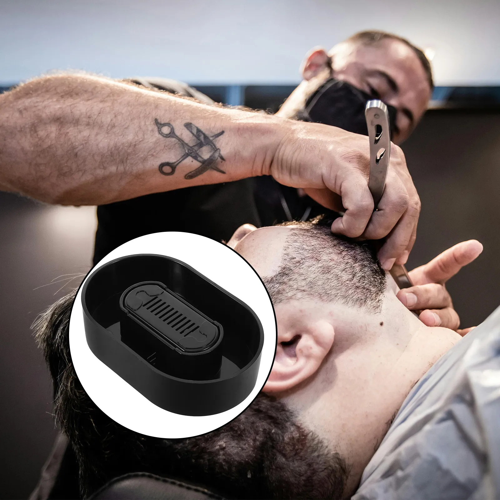 Detachable Portable Razor Cleaner for Mens Electric Shaver Manual No Battery Required Compact Travel Grooming Tool Razor Blade