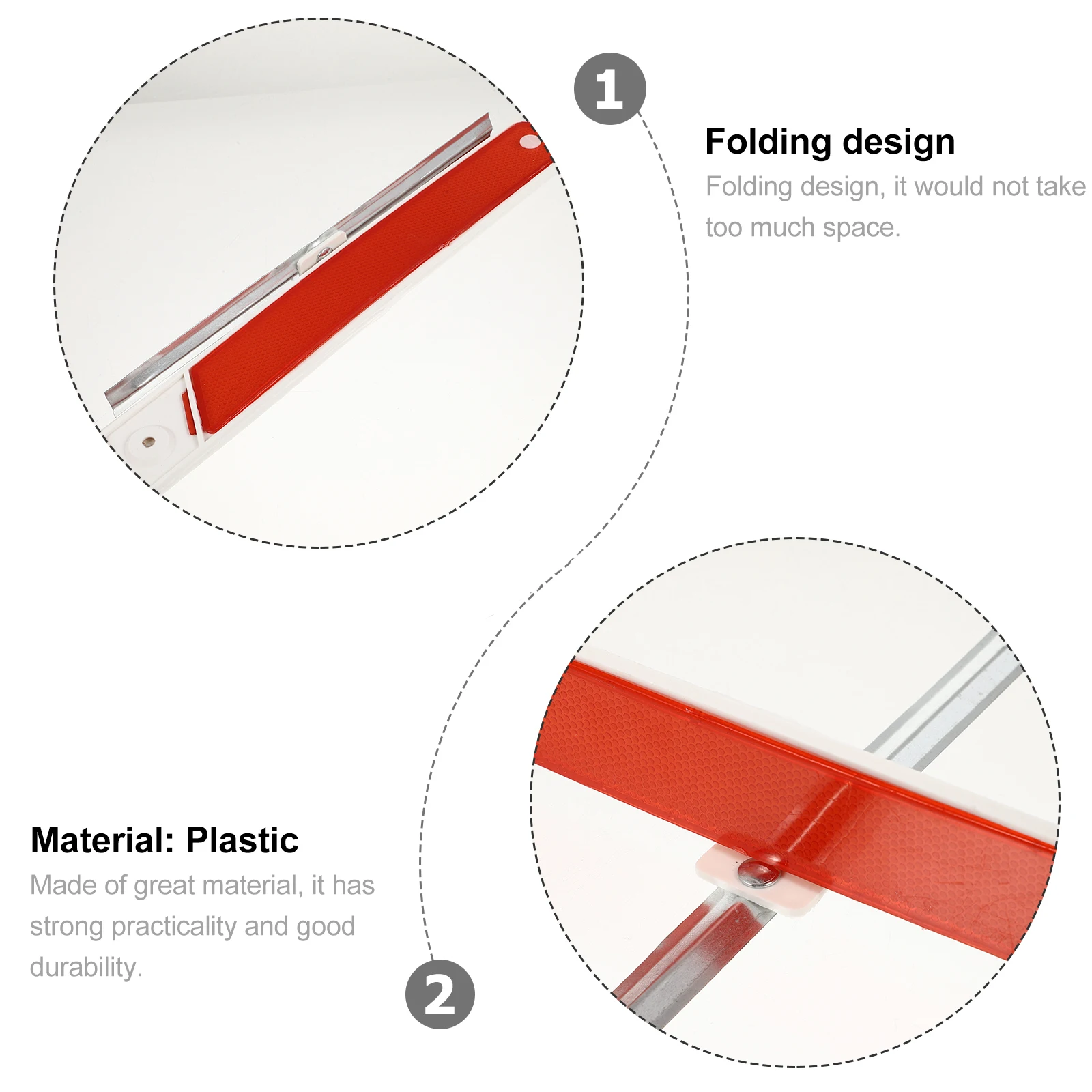 

2pcs Car Warning Triangle Folding Road Safety Sign Durable Auto Emergency Tool For Vehicle Maintenance Professional Lighting