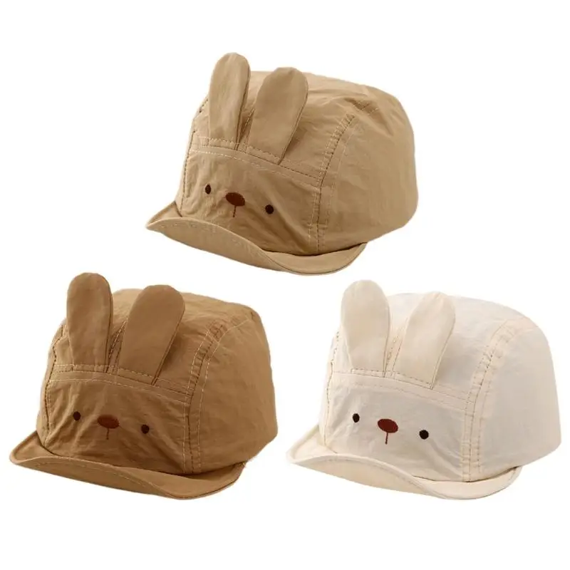 

Cartoon Rabbit Ears Baby Hat Spring Autumn Duck Tongue Caps Infants Soft Brimmed Baseball Caps for Boy Girls