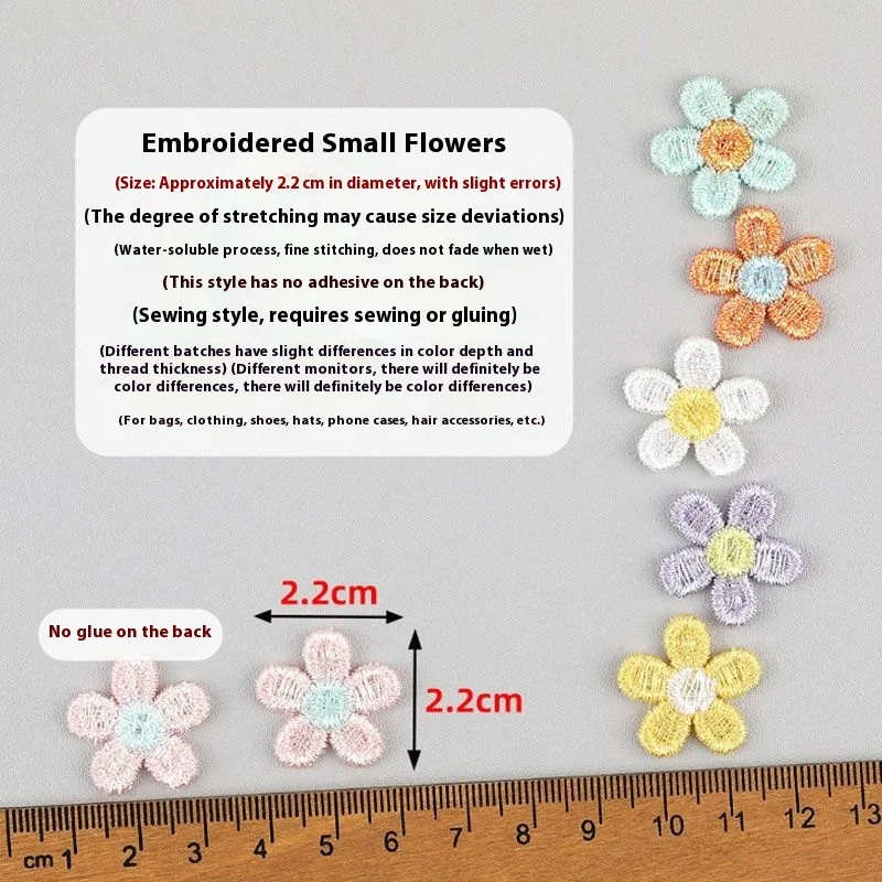 60 Stück bunte Sonnenblumen-Applikationen zum Aufnähen, ideal für DIY-Projekte, Kinder-Haarspangen, Accessoires, Kleidung, Hüte und Schuhverzierungen. – Detail 7