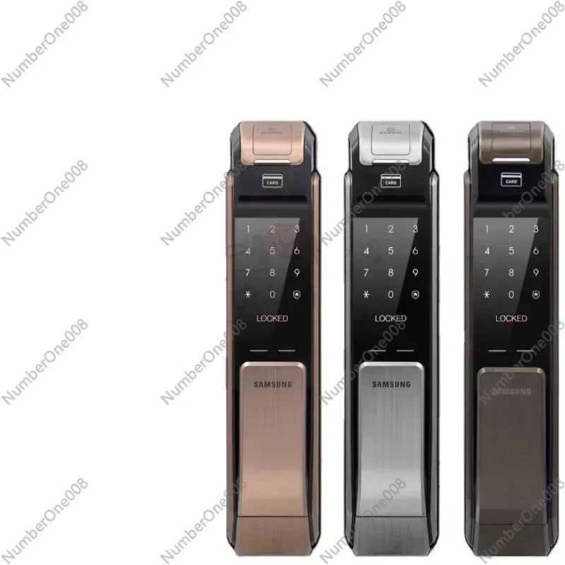 

For Samsung SHS-P718 Push Pull Handle With Fingerprint Digital Smart Home Lock and Rfid Card VerificationCD