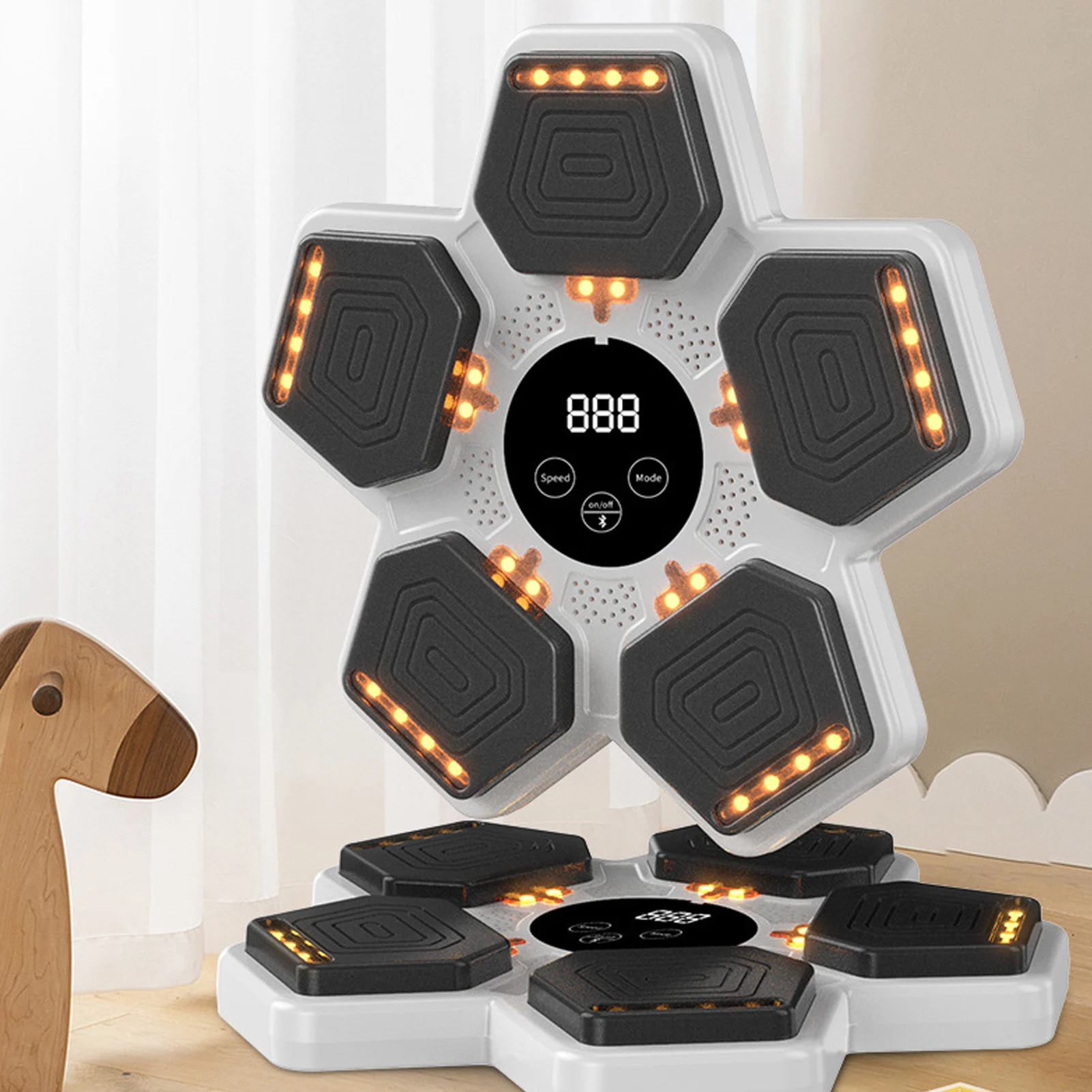 

Kids Music Boxing Machine Fitness Interactive Smart Music Punching Target Wall Mounted Punching Pad Machine for Indoor Home