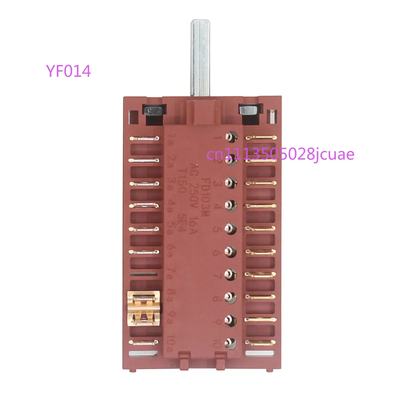 250V 16A Rotary Toggle Switch 5 Gear Function for Oven Steamer Electric Stove Single Piece Position Control