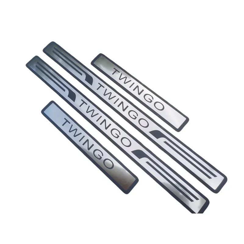 For Twingo Clio Stainless Steel Car styling Sill Scuff Plates Pads Car Door Protection Pedal Board Bumper Moldings Accessories