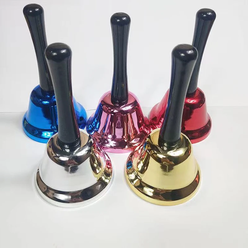 Funny Quiz Game Props Handbell Kindergarten Hand Bell Metal Ringing Bell For Pets Kids Answering Toy Teaching Aids Baby Appease