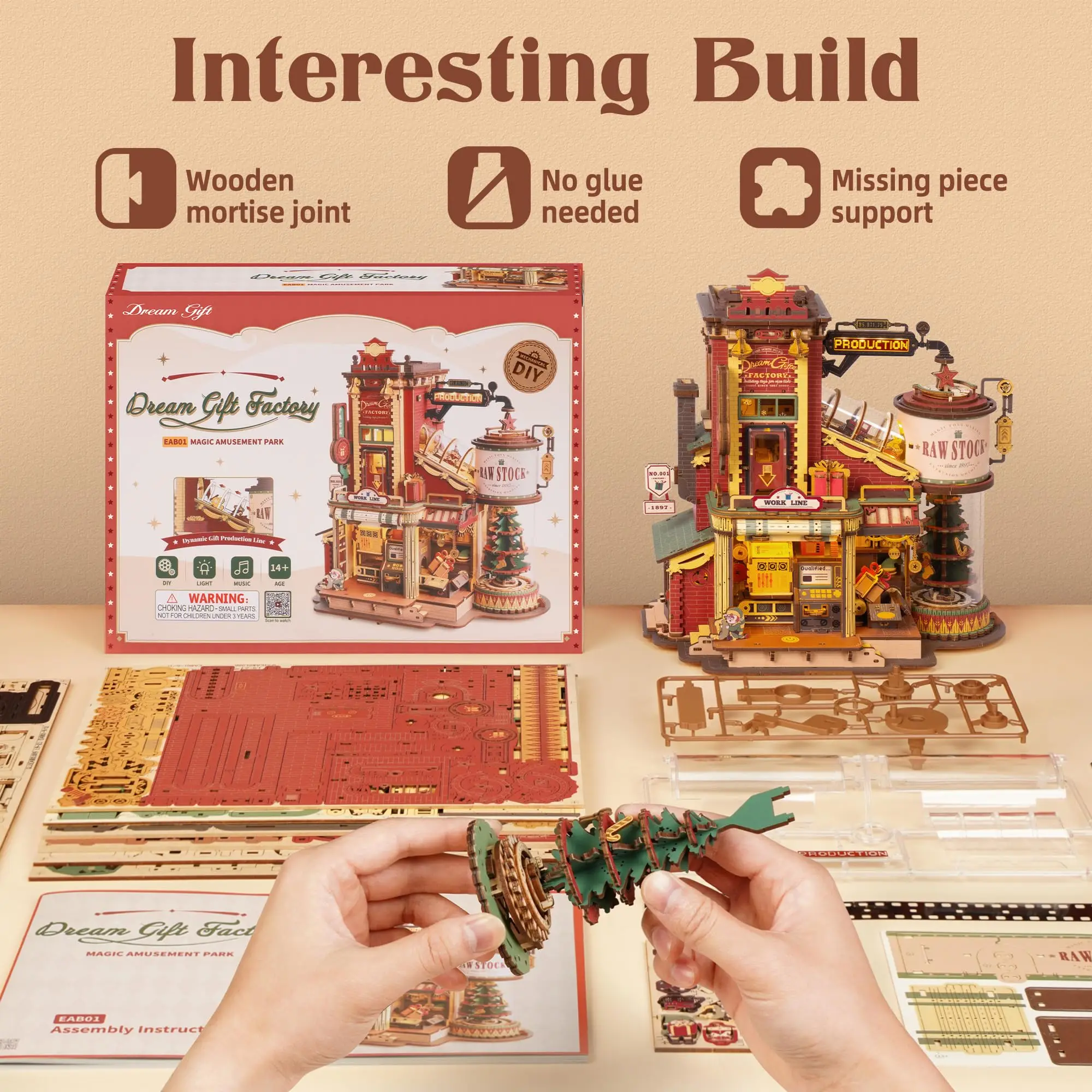 Robotime Rokr 3D Wooden Puzzle Music Box 6