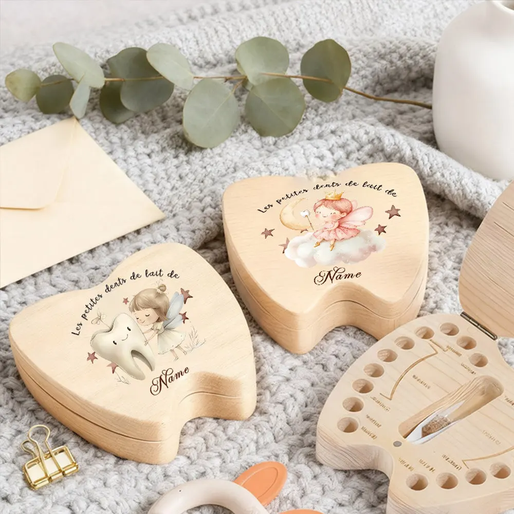 Personalized Tooth Fairy Box Baby Teeth Keepsake Box Boy Girl Teeth Keepsake Kids Birthday Gift Baby Shower Gift