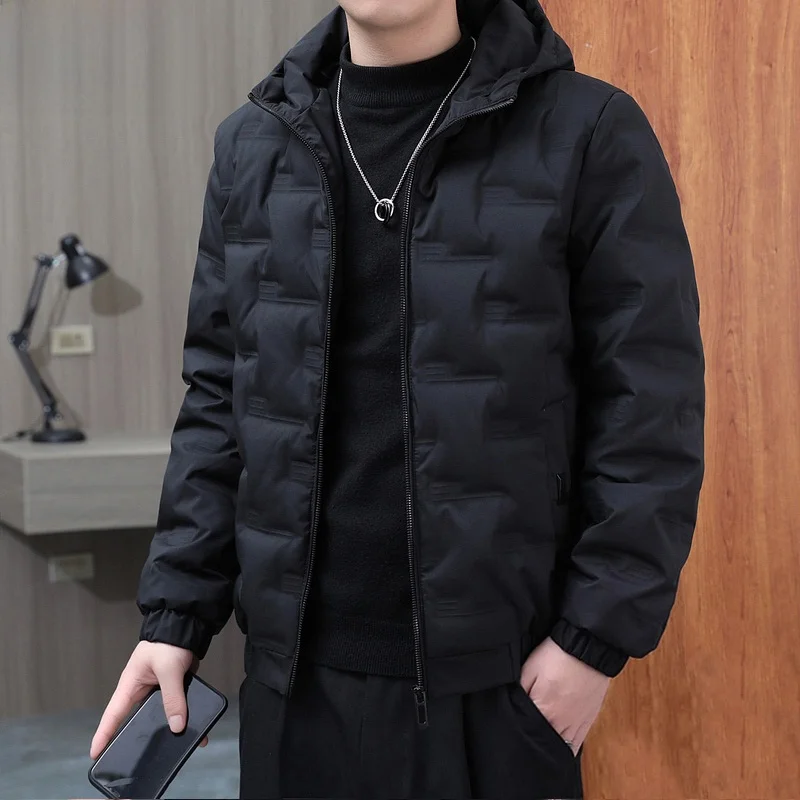 

Мужское хлопковое длинное пальто Thiened down, осенне-зимнее новое теплое пальто с капюшоном и защитой от ветра, морозостойкое длинное пальто мексиканского/рисового цвета St Man