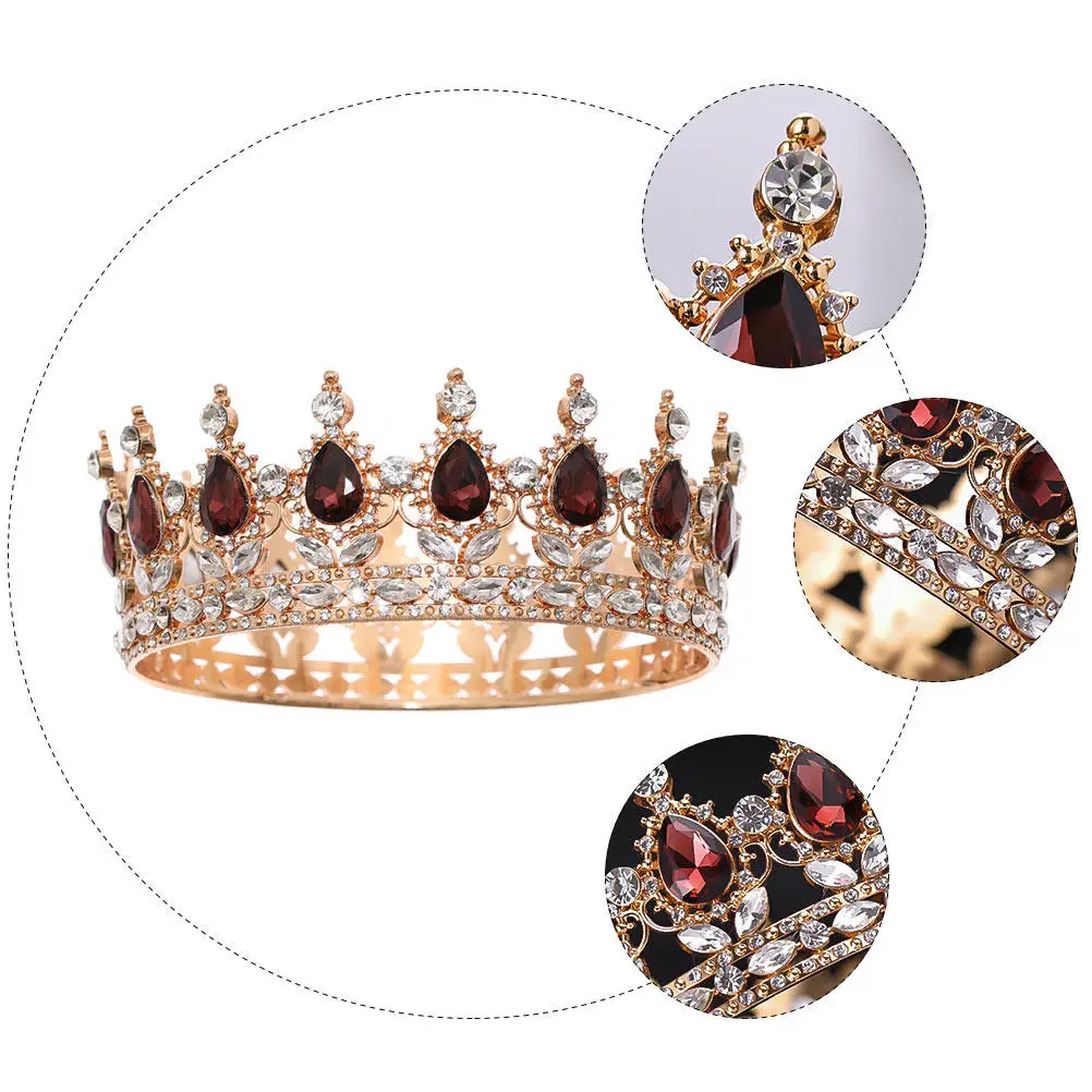 

Свадебная корона-ободок со стразами, блестящий свадебный головной убор для женщин, идеально подходит для церемоний, фотосессий, праздников, свадебные тиары