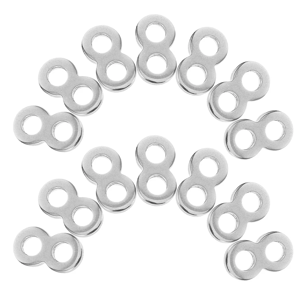 

50Pcs Stainless Steel 8 Figure Tabletop Fasteners Heavy Duty Metal Connector Clips for Secure Wood Desk Tops and Furniture