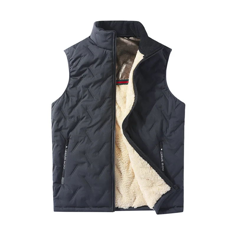 

Lamb Wool Cotton Clothes, Vest Men's Velvet Vest, Thickened Thermal Lock Warm Vest Jacket
