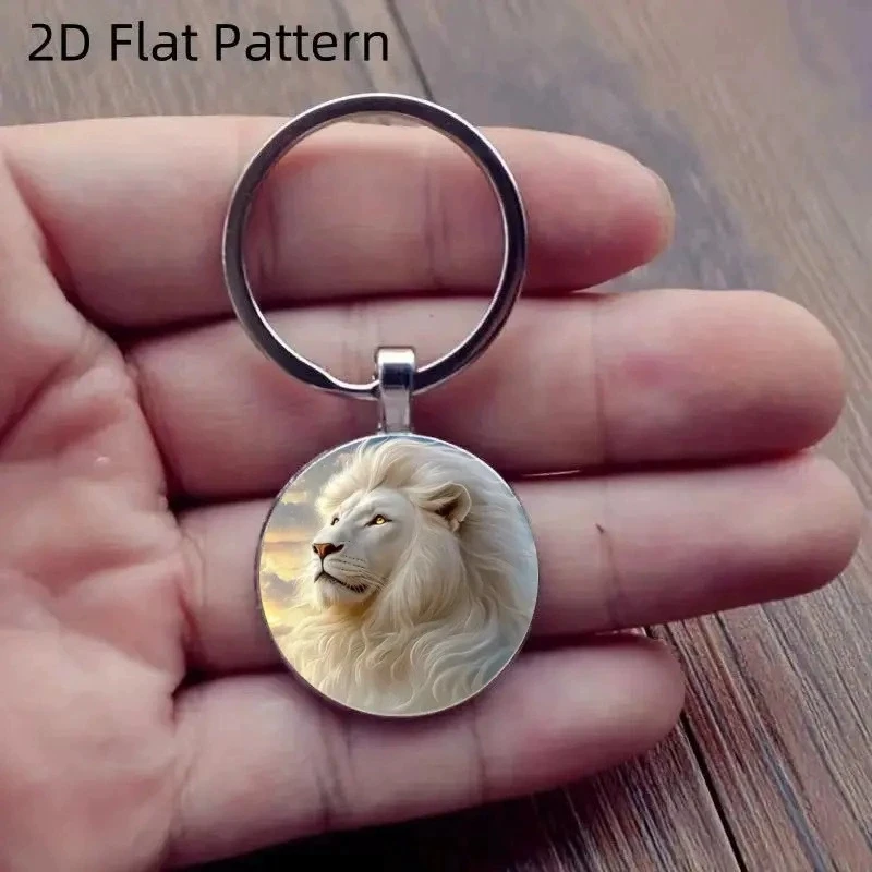 موضة الأسد الأبيض مفتاح سلسلة امرأة حقيبة كيرينغ الزفاف حلية رائعة الوقت جوهرة زوجين المفاتيح قلادة عقد دي اي واي هدية K162 #2