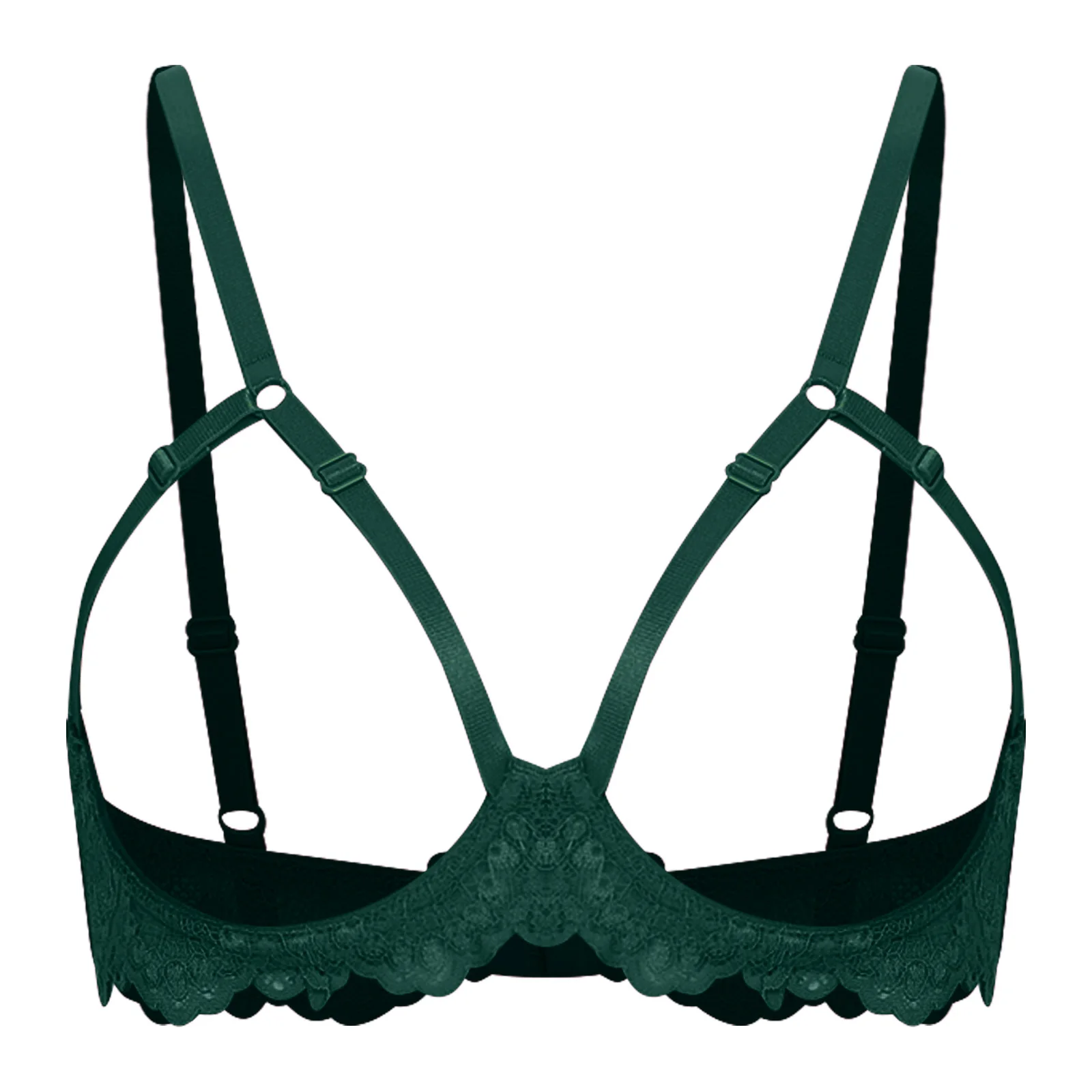 

Women Adults Lingerie Flirting Bra Tops Open Chest Erotic Bra with Three Row Hook-and-eye Closure for Lingerie Tempting Brassier