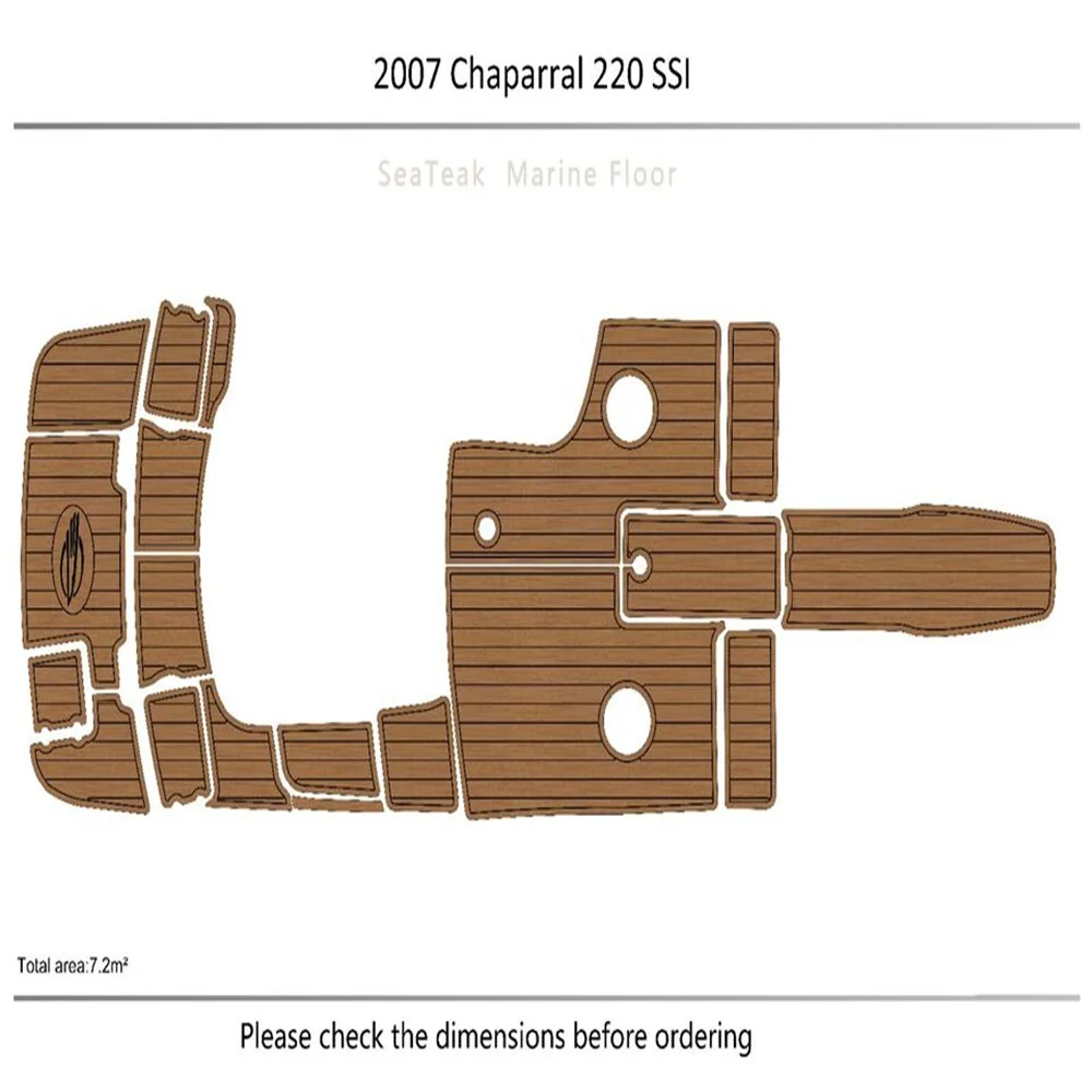 

2003-2007 CHAPARRAL 220 cockpit & Swim Platform Pads 1/4" 6mm EVA Teak Decking SeaDek MarineMat Gatorstep Style Self Adhesive