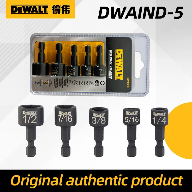 

DEWALTAttachmentHexagonal handle impact magnetic socket5-pack DWAIND-5
