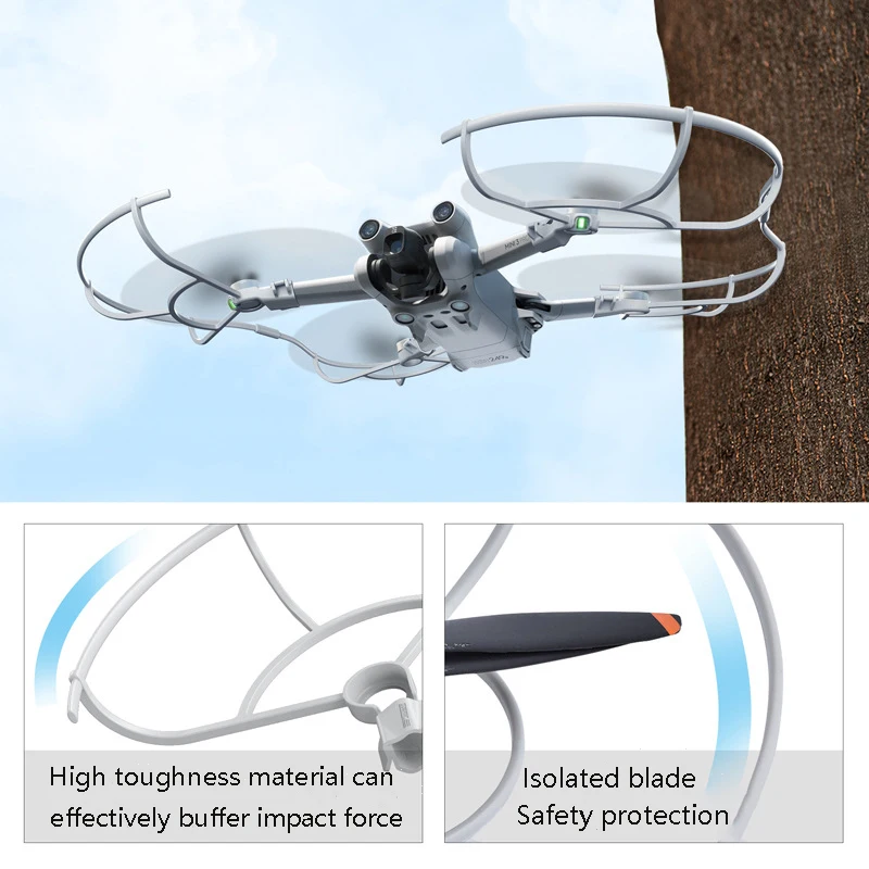 Protetor de Hélice para DJI Mini 3 Pro Drone, Guarda Peso Leve, Anti-Colisão, Asa Fan Bumper, Landing Gear Acessórios