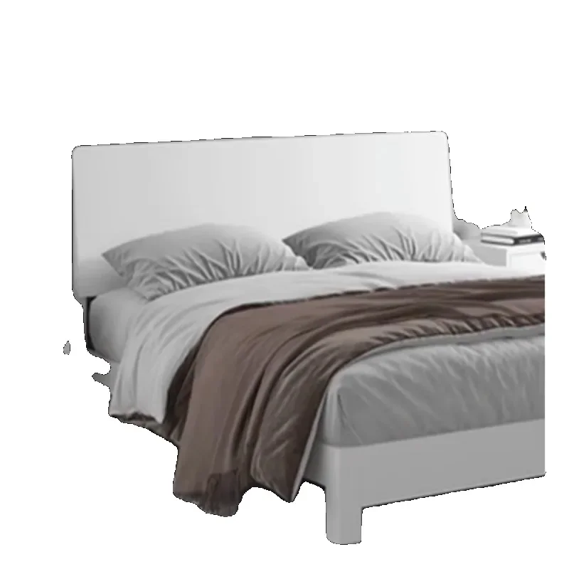 

2024 new custom paint solid wood bedside single sale floor backrest smart soft bag children's storage headboard