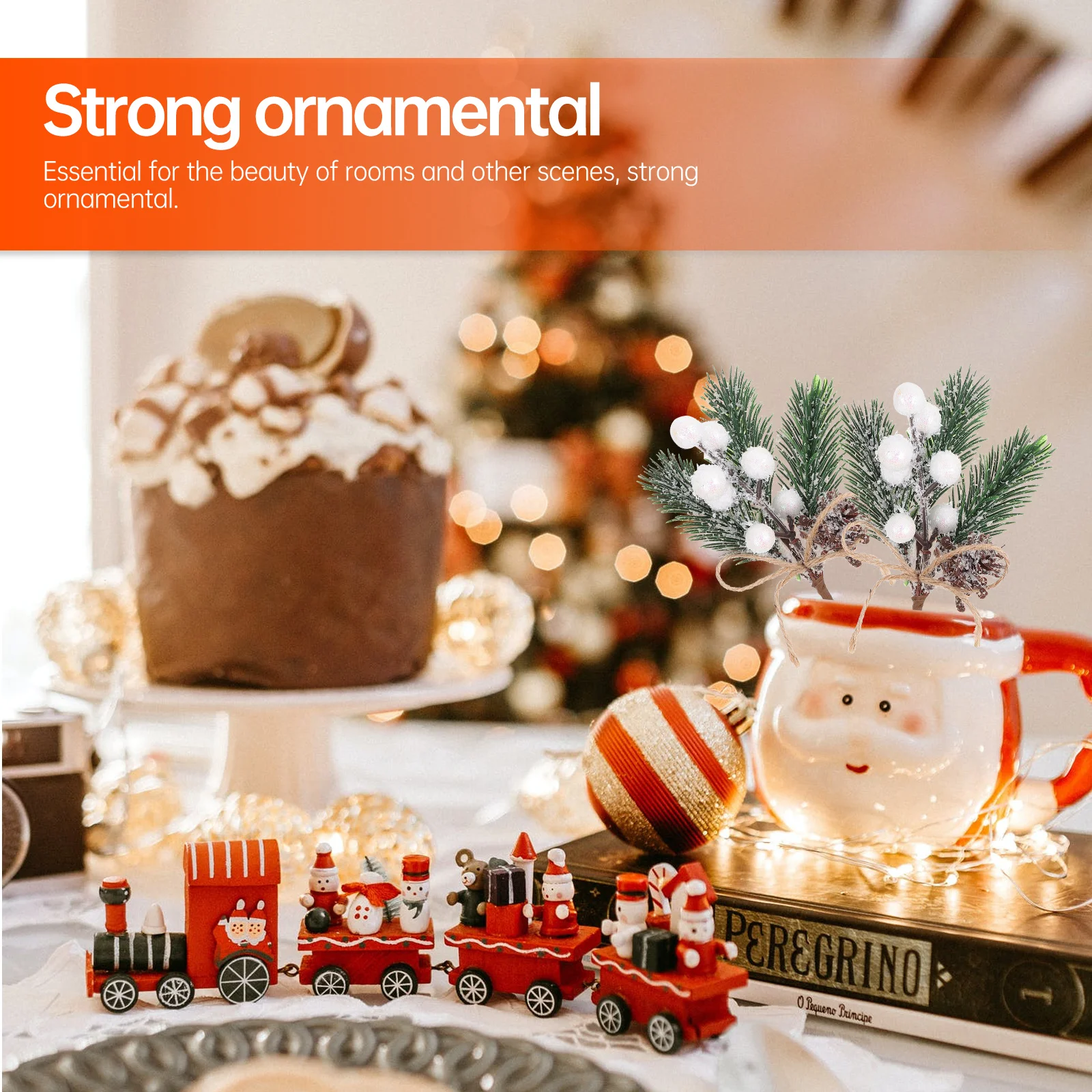 

20Pcs Decorative Berries Artificial Plants Christmas Pine Branch Ornament Accessories Home Decors Simulation Berries