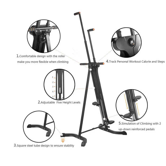 Folding Stepper Exercise Climbing Machine Vertical Climberpromote sales