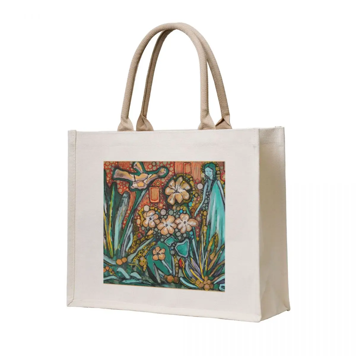 

Green Goddess Garden Tote Bag tote bag custom Large bags for women Canvas bag for women