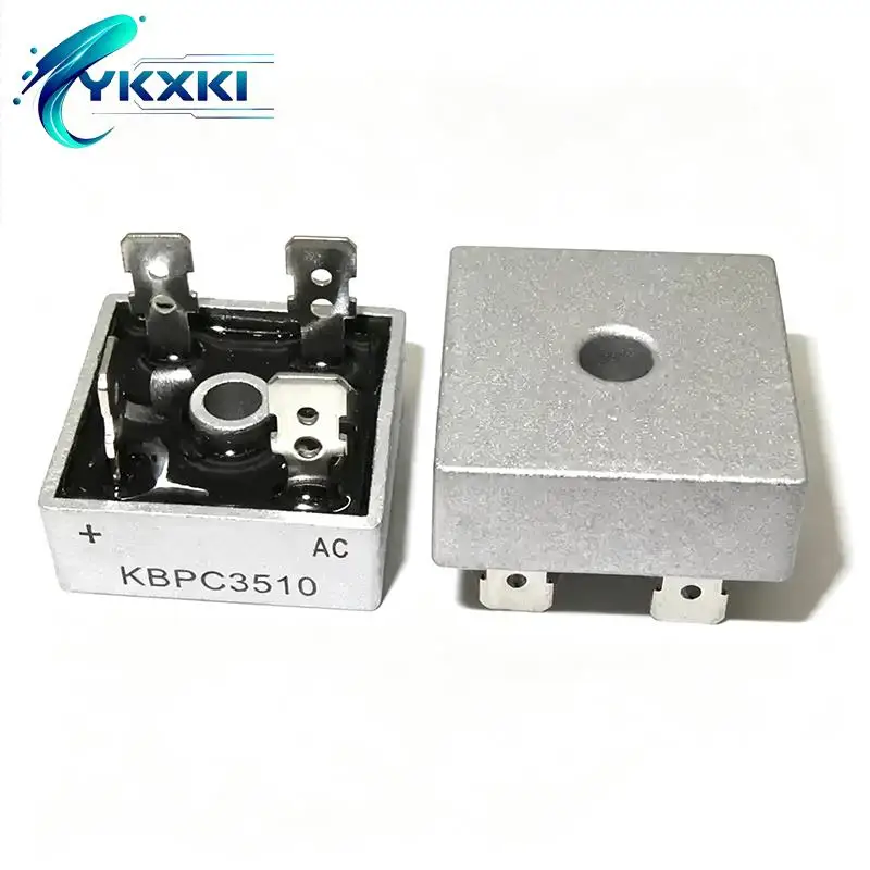 2pcs Fangqiao KBPC1010 Diode Bridge Rectifier KBPC1510 KBPC2510 KBPC3510 KBPC5010 50A 1000v Single-phase rectifier bridge