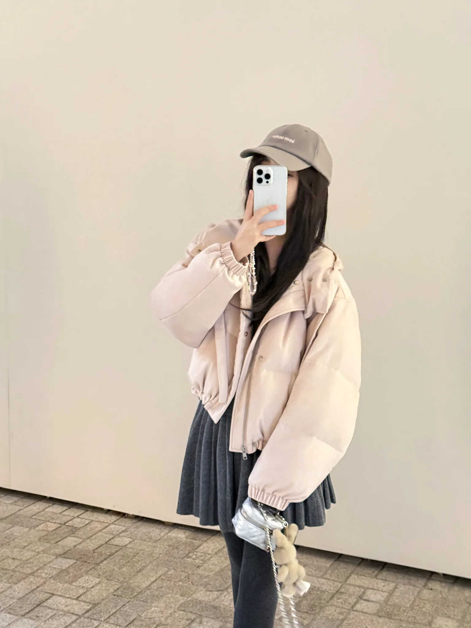 

KOOO Woolen Knitted Pleated Skirt Women's Autumn Winter New Sle Agel f-length Skirt High Waist Elastic