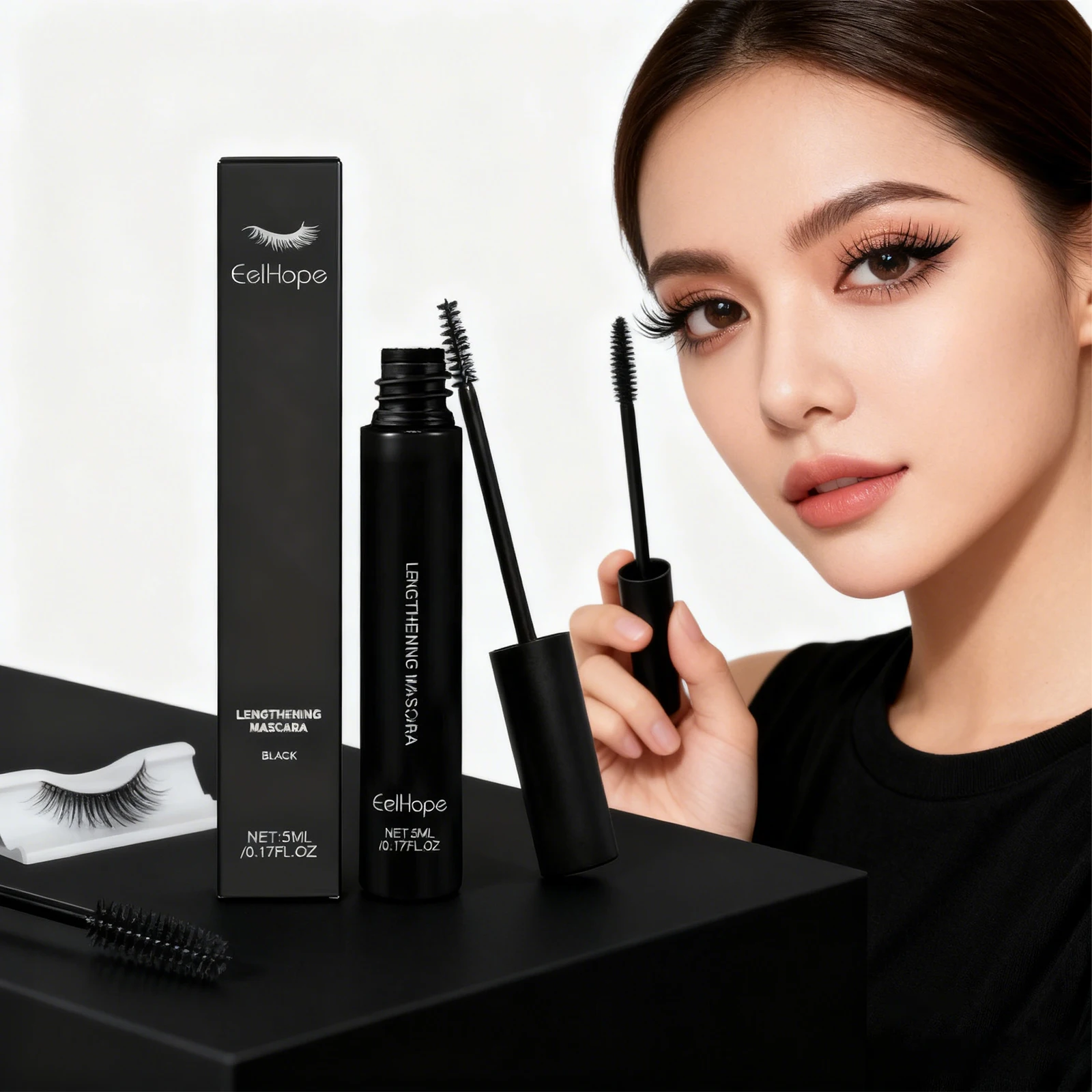 길어지는 마스카라 볼륨업 컬링 방지 민감성 방수 땀 방지 빠른 건조 정의력 있는 롱래스팅 내추럴 마스카라