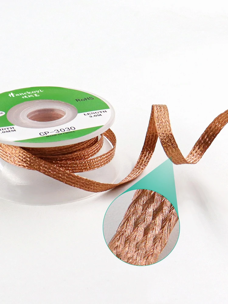 Welding Wire Desoldering Mesh Braid Tape Copper Welding Point Solder Remover Soldering Repair for Electronic PCB Circuit Board