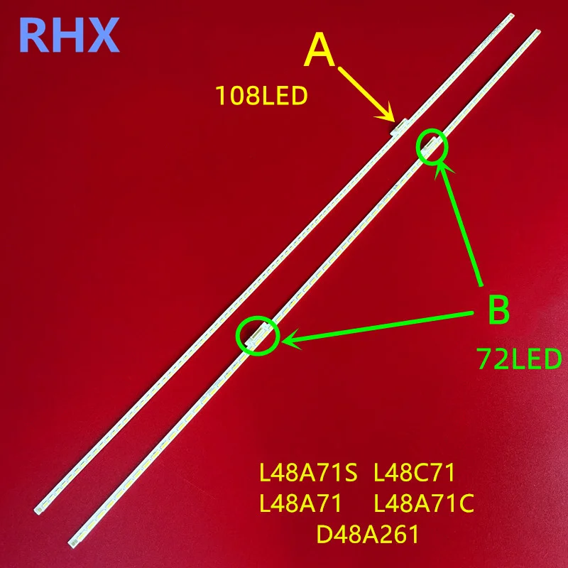 Strip LED untuk TCL strip L48C71 D48A261 L48A71 TV TV backlit bar 60.3cm