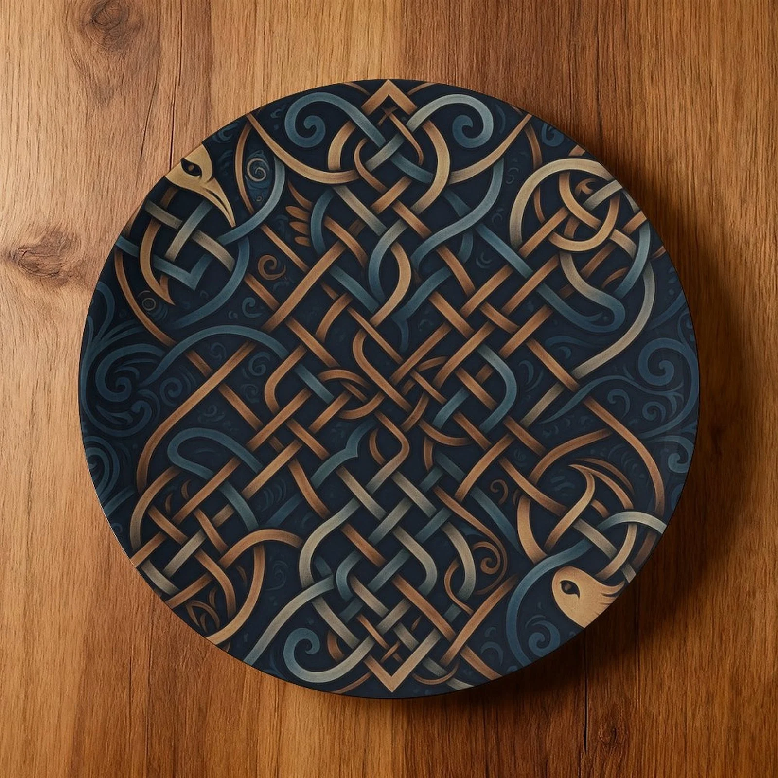 

2D плоская декоративная тарелка с кельтским узлом и драконом, стильный и модный декор для стен и столов, не для использования с едой, настенный декор