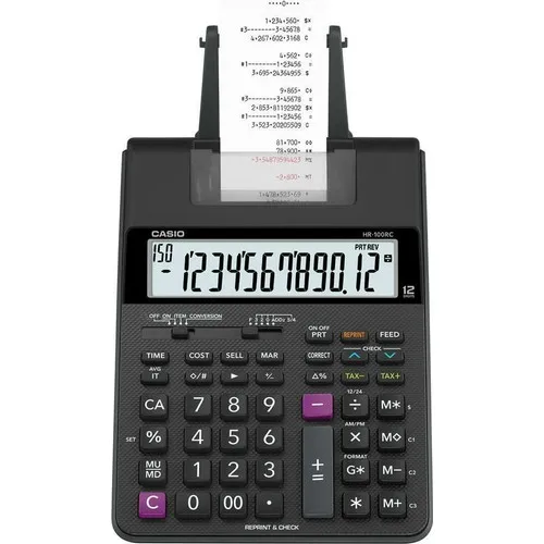 Casio Calculator Lane Hr-100Tm-Rc 12 Households