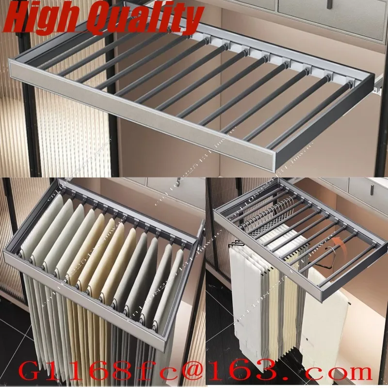 Built-in Telescopic Multi-function Pull-out Pants Pull-out Rack Household Hanging Pants Slide Rail Storage