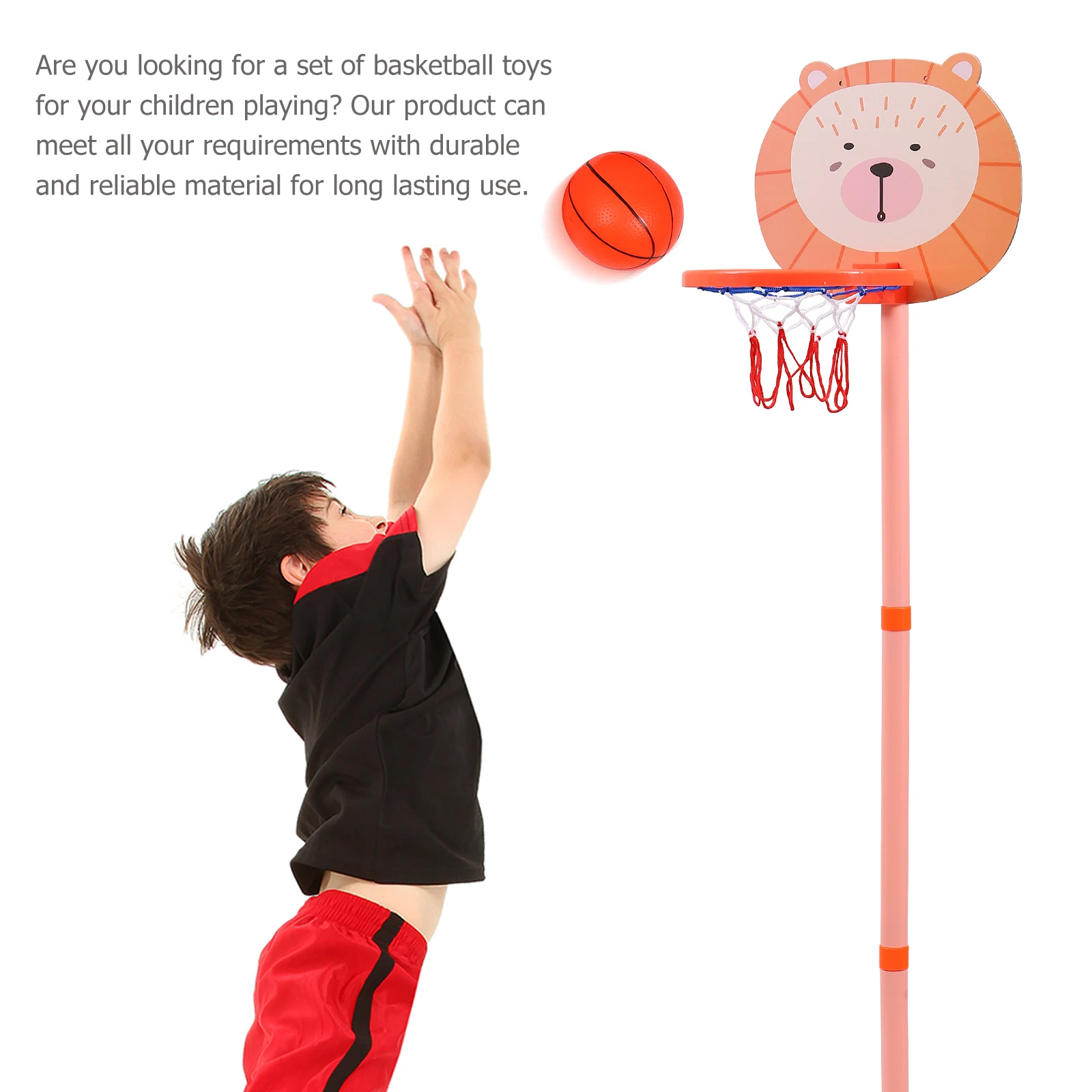 

Children Basketball St Toy Hoop Game Kit Adjustable Educational Throwing Tool Sports Play Set Safe Easy Assemble Gift Kids