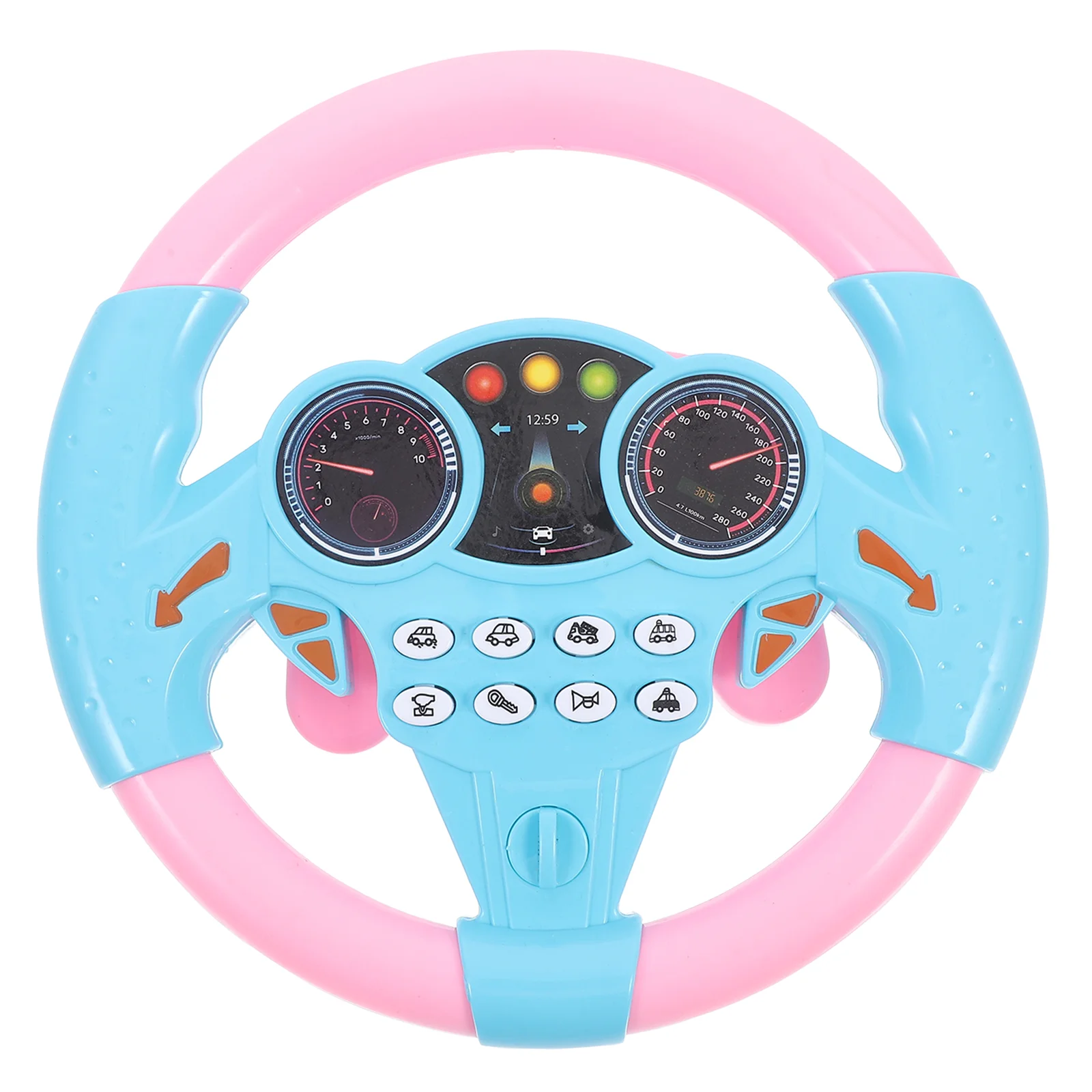 

Kids Toys Car Seat Children's Steering Wheel Play Puzzle 2000X2000X350CM Light Interactive Driving Pink Simulation Baby