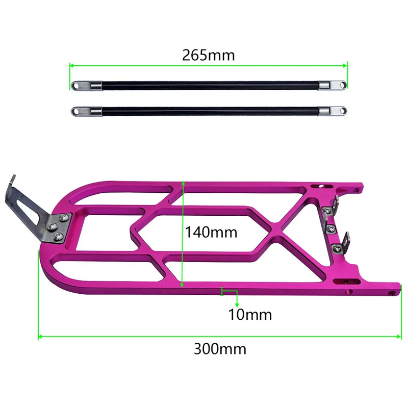 Folding bicycle rear shelf for brompton rack Cline Pline max load 25kg