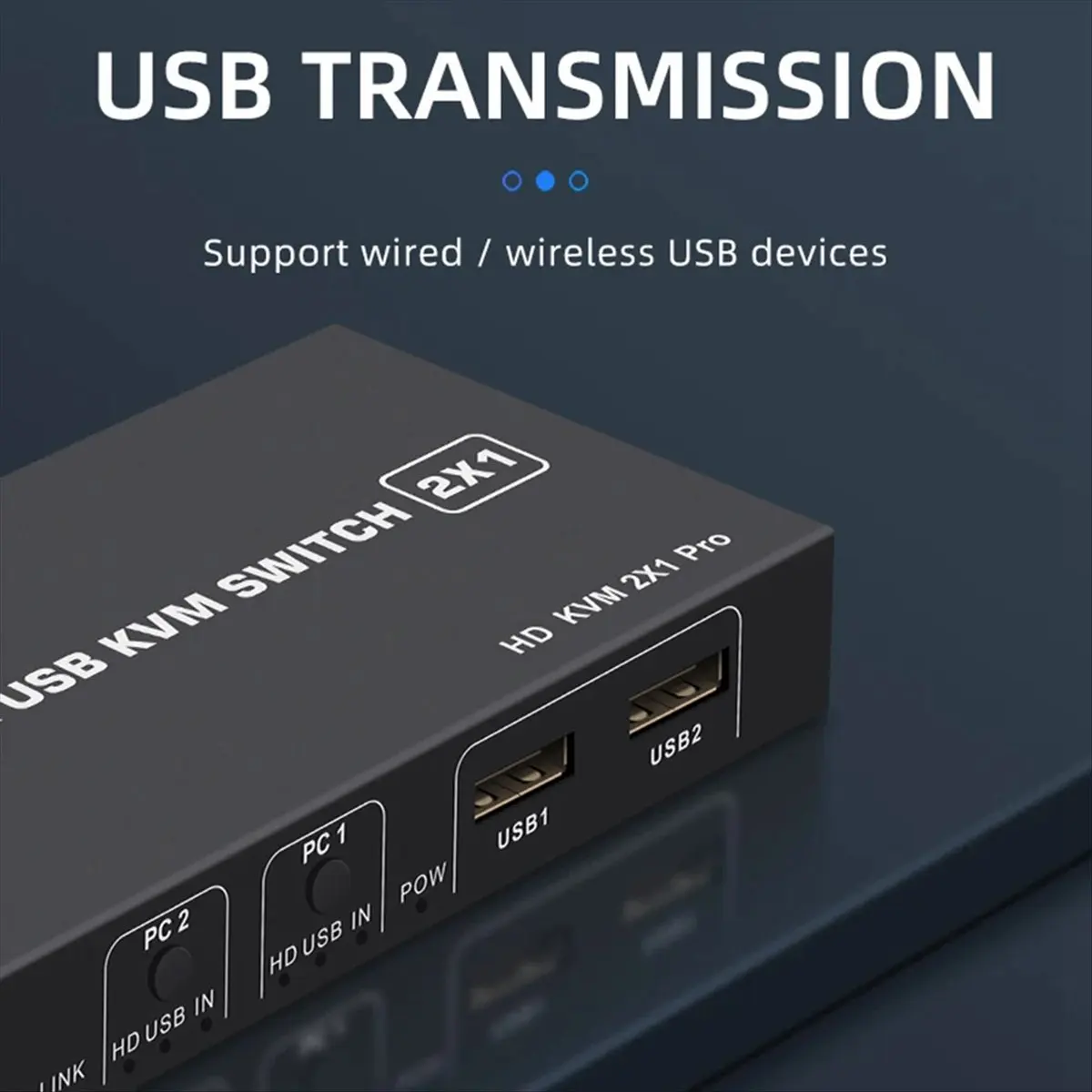 HowAA87 HDMI-Compatible USB KVM Switch with 3 Ports HDMI-Compatible Switch Splitter 4K 60HZ Desktop Controller Sharing Monitor