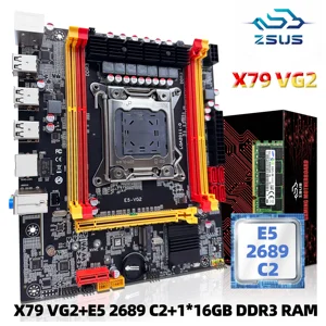 Kit de conjunto de placa base ZSUS X79 VG2 con Intel LGA2011 Xeon E5 2689 C2 CPU DDR3 1*16GB 1600MHz ECC RAM Memoria NVME M.2 SATA 6 mejores ventas LGA1356 - №4