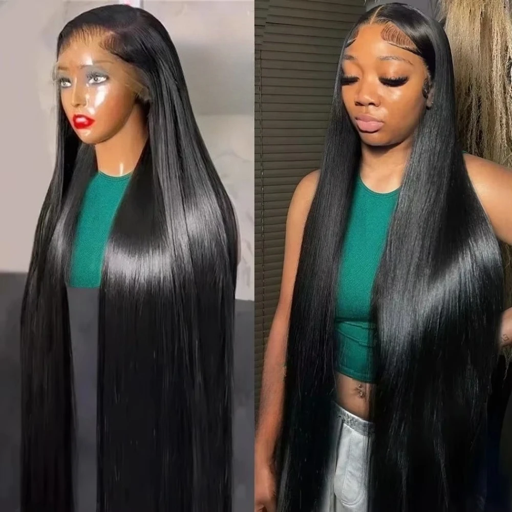 

13x4 Парики фронта шнурка Человеческие волосы 220 Плотность 40 дюймов 13x6 HD Парик фронтальной части шнурка 5x5 Бесклеевые кружевные кости Прямые человеческие волосы для женщин