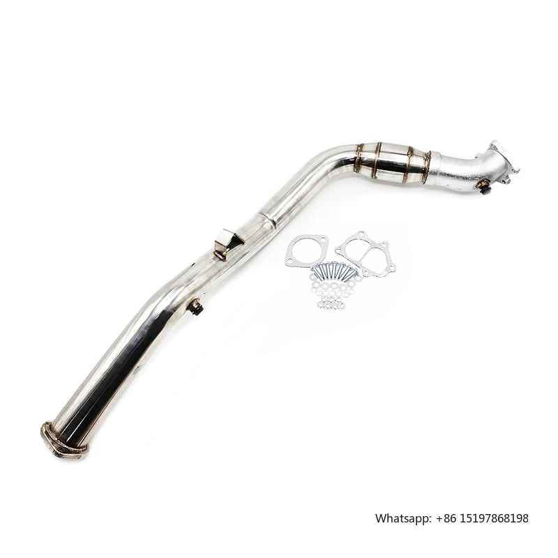 أنبوب سفلي مع محول حفاز لـ SUBA*RU IMPREZ@ WRX STI 2008-14 EJ20 EJ25 3 "أنبوب سفلي توربو HIGHFLOW CAT