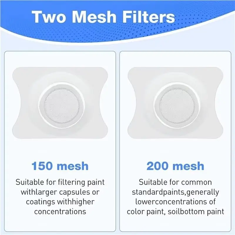 THIVN-Airbrush Filter Cup (150 Mesh And 200 Mesh ) For Art And Crafts Size 1.22