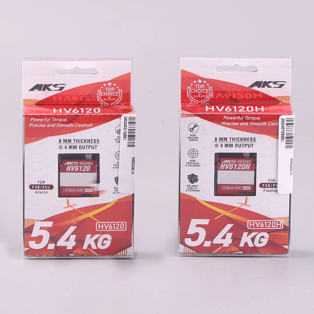 

MKS HV6120 Metal Servo Model Fixed Wing Glider HV6120H Digital Servo 5.4kg High Voltage