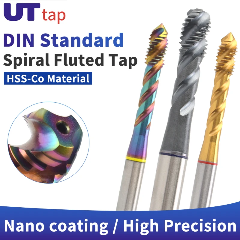UT TAP HSS-CO DIN Standard Spiral Fluted Tap Cobalt-Containing Special Drill For Stainless Steel/Aluminum/Steel Machine Tap1PCS
