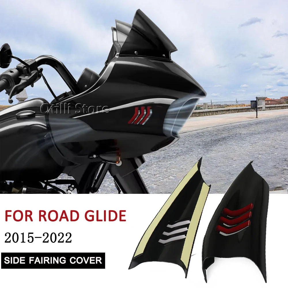 

Motorcycle Accessories Side Fairing Air Deflector Black Decorative Cover For CVO Road Glide Ultra FLTRUSE Custom FLTRXSE