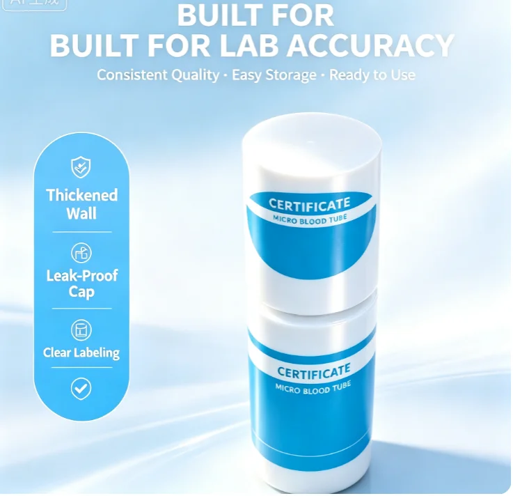 Glass micro blood collection tubes, disposable micro blood capillaries, available in various sizes