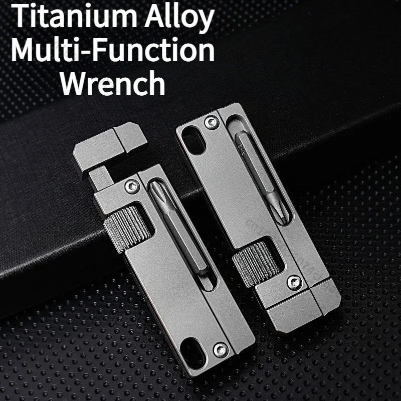 Titanium Alloy Multi-functional Wrench Portable Adjustable Open End Wrench Double Head Open Spanner